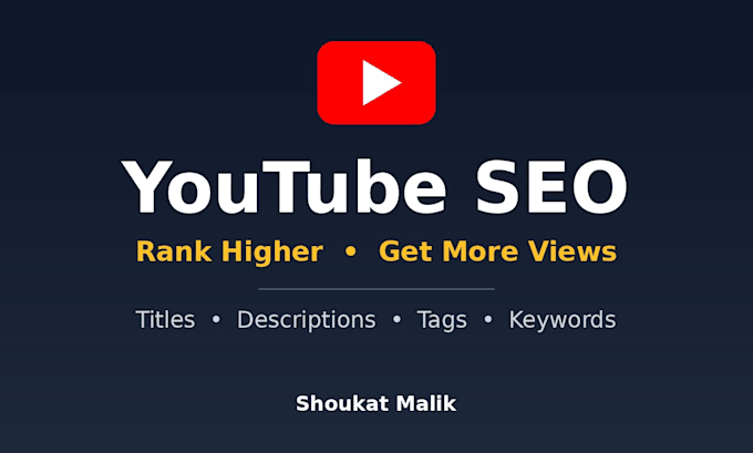 do youtube SEO optimization for your videos and channel