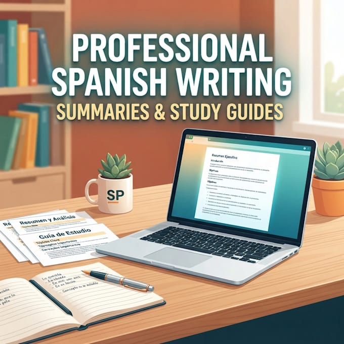 write study guides, summaries, and articles in spanish