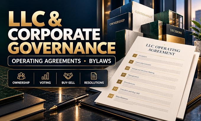 draft your custom llc operating agreement and corporate bylaws