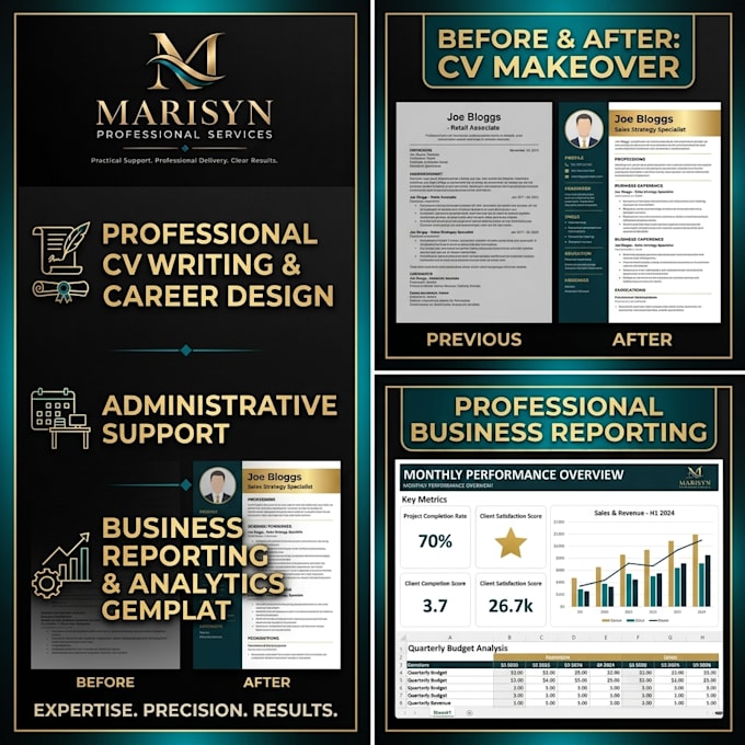 professional CV, admin, and business support