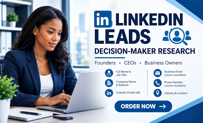 research targeted linkedin leads and b2b decision makers