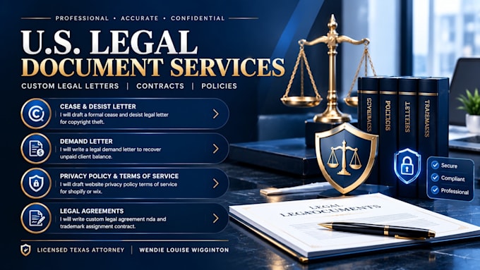 draft custom legal contract agreement nda or ip assignment
