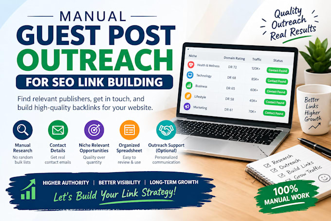 do manual guest post outreach for SEO link building