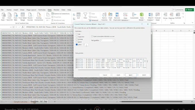 clean, format, merge and split data