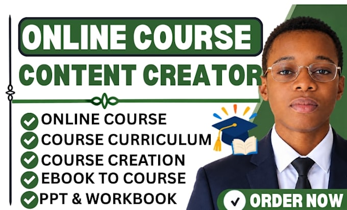 create online course content, elearning curriculum,ppt, workbook,training manual