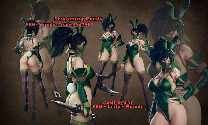 model, rig 3d vrchat, daz3d, 3d nsfw vtuber character, vrm koikatsu avatar model