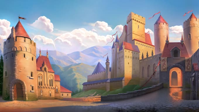 create 2d 3d game assets 2d game environment concept maps game background design