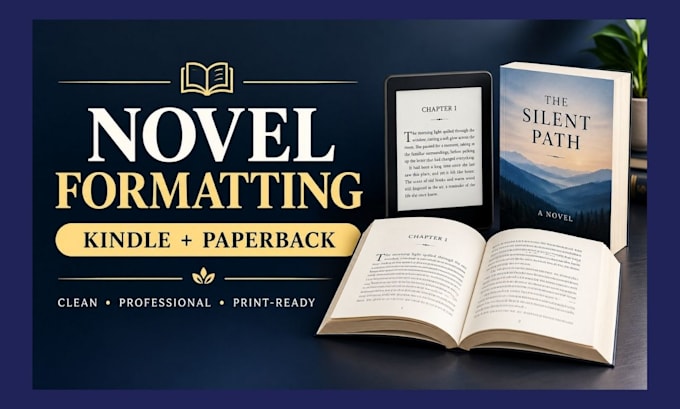 format your novel for kindle and paperback publish