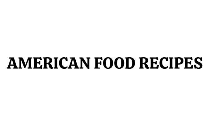 write american food recipes