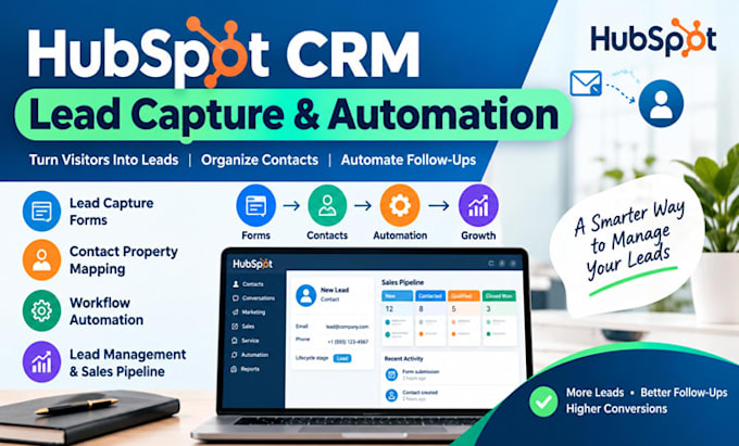 set up hubspot CRM lead capture forms and contact automation