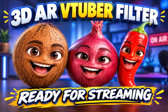 create a custom 3d ar vtuber filter with face tracking for lens studio streaming