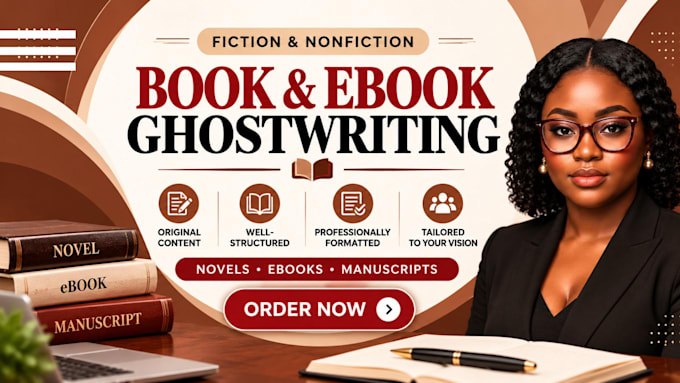 ghostwrite your fiction book, nonfiction ebook, or novel