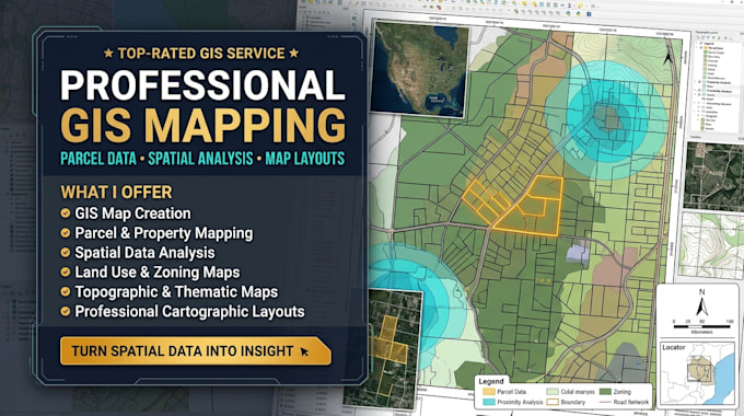 do gis mapping, urban planning and land parcel mapping using arcmap