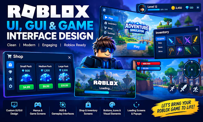 Screen Styler Designs Design a professional roblox ui, gui and game interface by Ethan_elliot ...