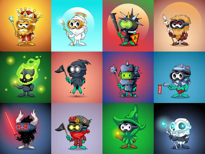 create custom nft art, character designs and 3d animations
