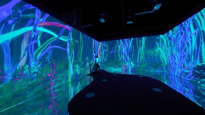 immersive 3d experience, immersive led screen display, dome projection mapping