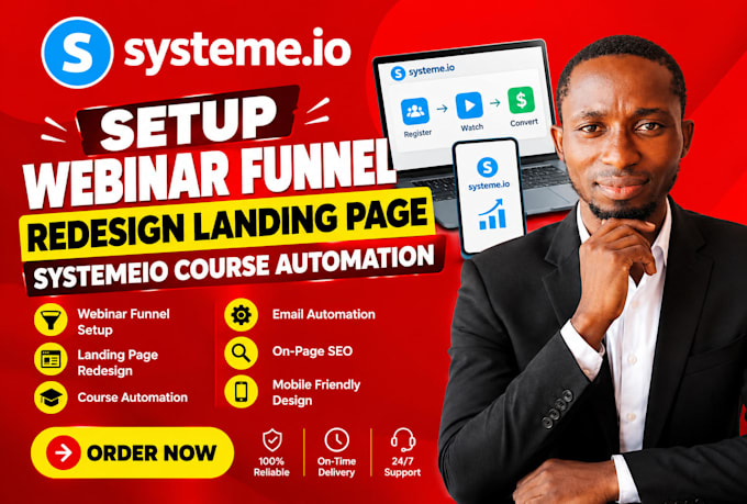 setup systemeio webinar funnel redesign landing page systemeio course automation