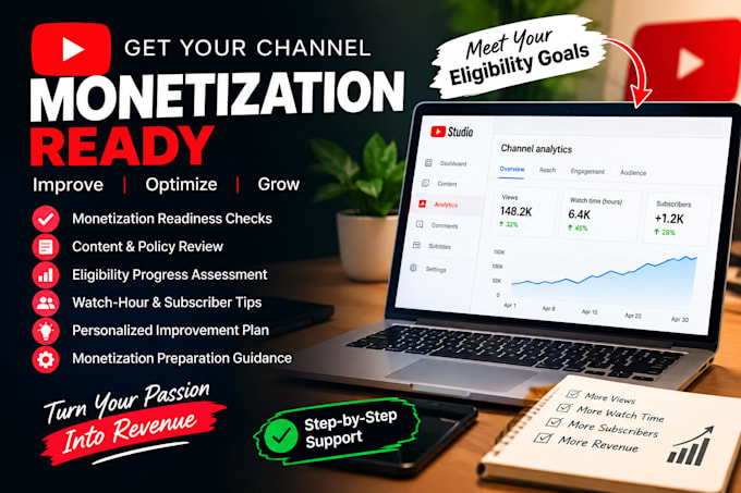help you prepare your youtube channel for monetization