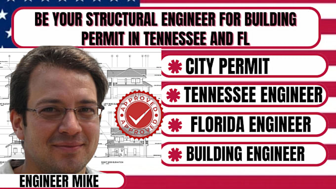 be your structural engineer for building permit in tennessee and fl