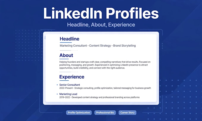 optimize your linkedin profile headline about and experience