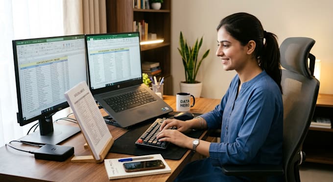 do accurate data entry, typing, and copy paste work