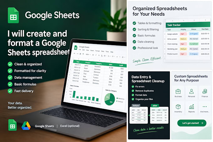 create and format a google sheets spreadsheet