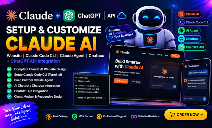 setup claude ai website design claude code cli claude agent chatbox chatgpt api