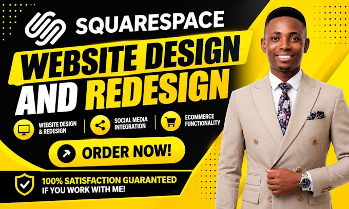 design, redesign and build a professional squrespace design, responsive web