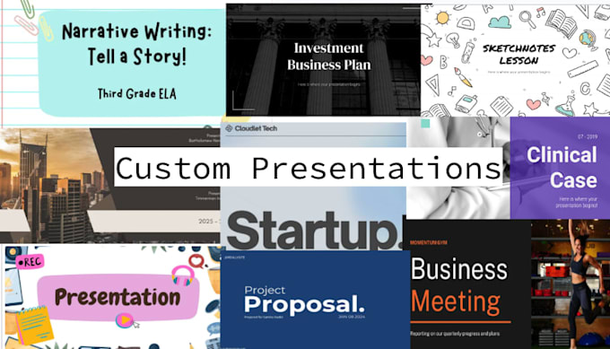 create a google slides or power point presentation