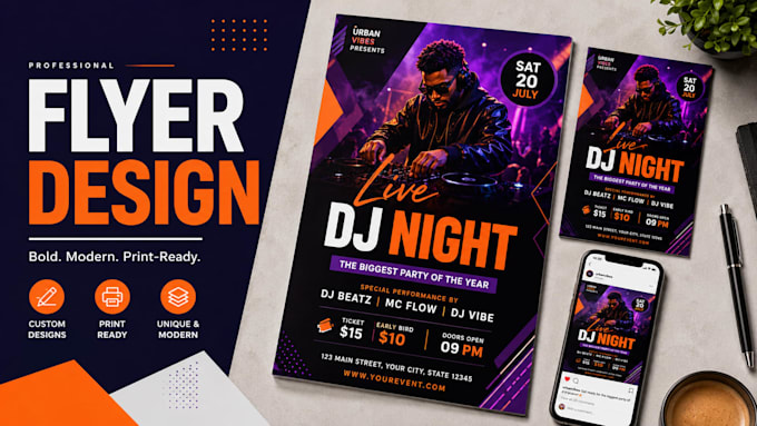 design a professional eye catching flyer or poster