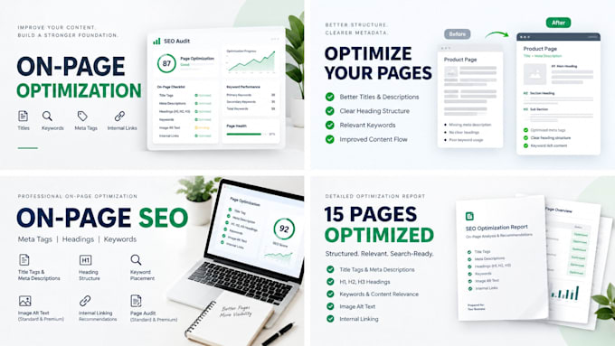 optimize your website pages for on page SEO