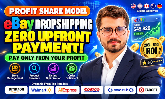 ebay dropshipping on profit share base