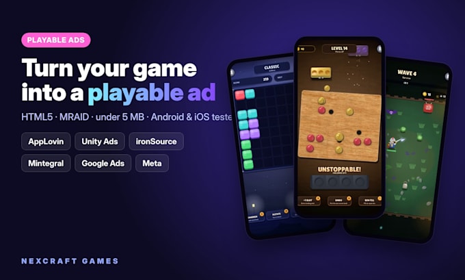create html5 playable ads for your mobile game