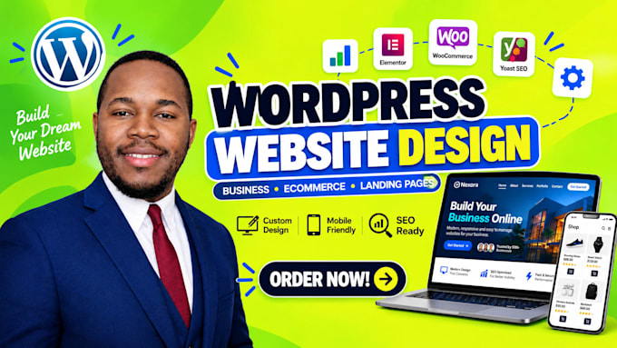 build professional wordpress website using elementor