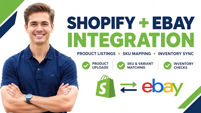 setup shopify ebay integration product listings sku mapping inventory checks