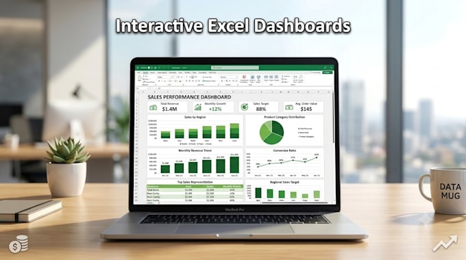 design dynamic excel dashboard and automated reports