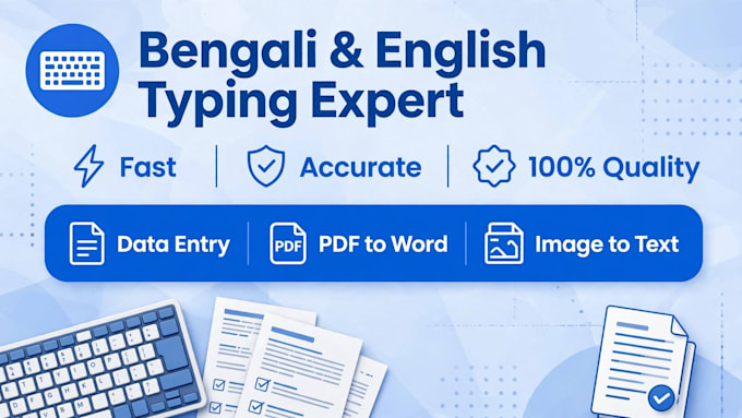 do fast and accurate bengali and english typing work