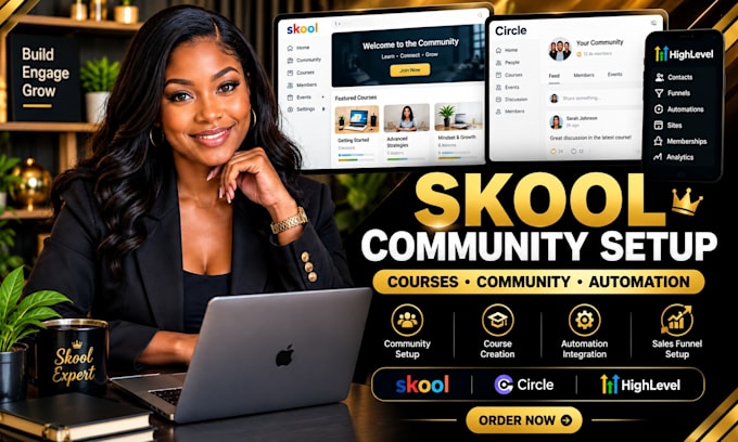 setup skool skool course creation skool community setup skool community manager