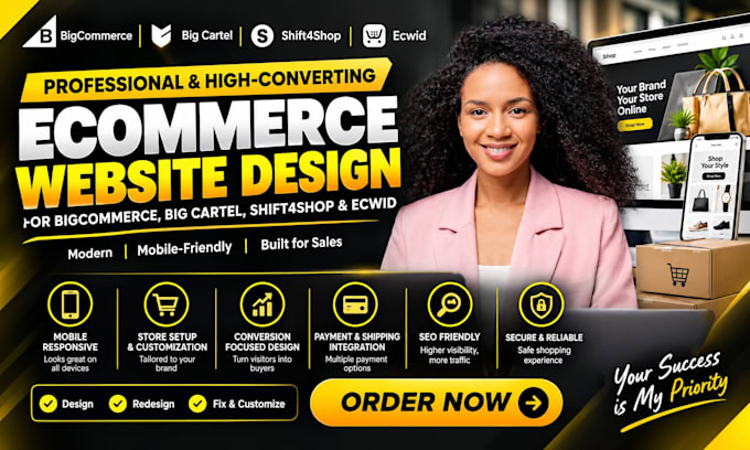 cartel shift4shop ecwid bigcommerce website design or redesign