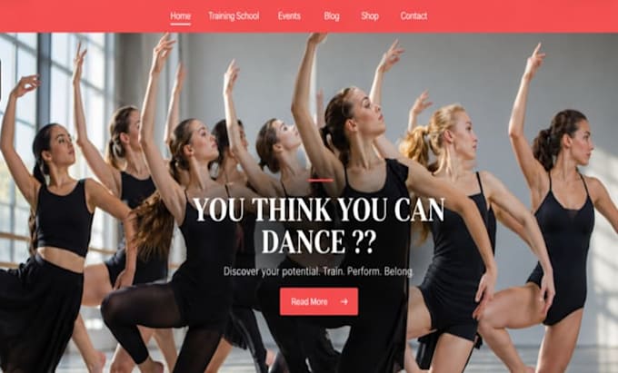 design wix dance studio website ballet school dance academy choreography website