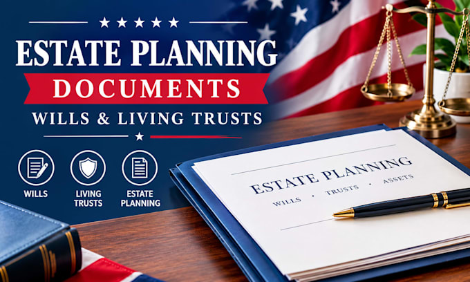 draft estate planning documents, wills, and living trusts