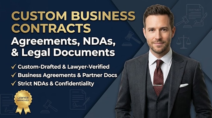 draft custom business contracts, agreements, and ndas