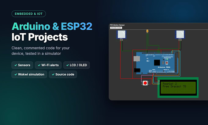 develop arduino and esp32 iot projects and firmware