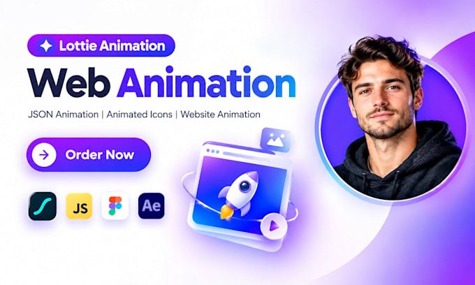create lottie animation, json animation, animated icons and web animation