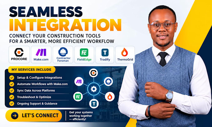 procore make com contractor foreman fieldedge tradify thermogrid integration