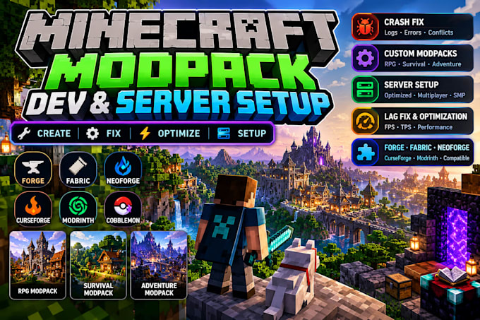 create fix optimize minecraft modpack server minecraft developer forge fabric