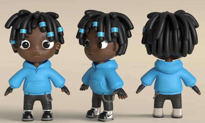 create 3d stylized character modeling and rigging for games and animation