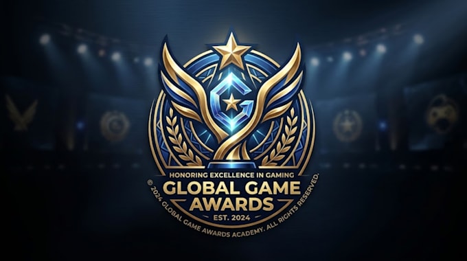 create award trophy logo with full copyright