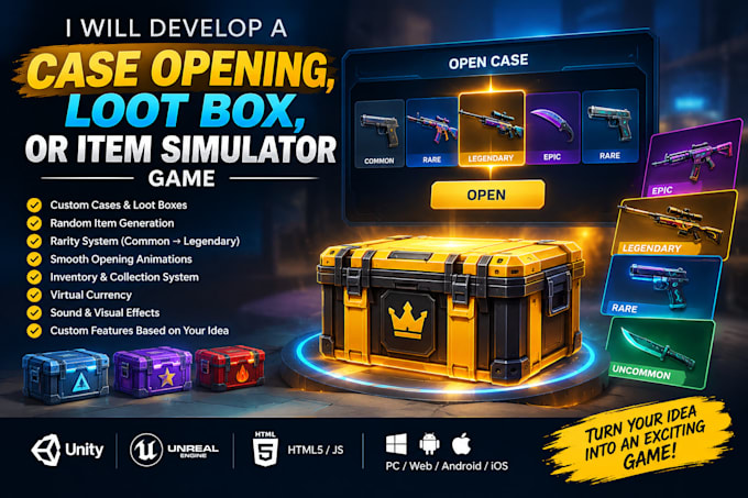 develop a case opening, loot box, or item simulator game