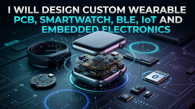 design custom wearable pcb smartwatch ble iot and embedded electronics